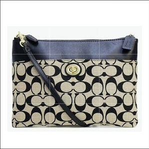 Coach printed signature crossbody bag